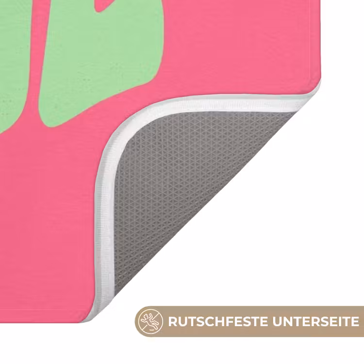 Grateful - Groen - Grafisch - Vloeiend Badmat middel -USP_AntislipDE