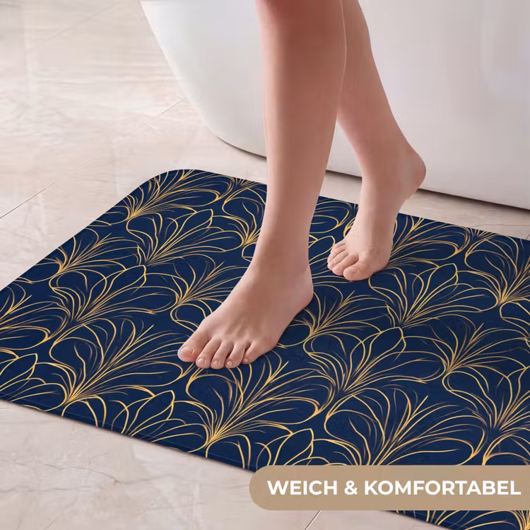 Deco - Waaier - Blauw Badmat middel 997 -USP_ZachtDE
