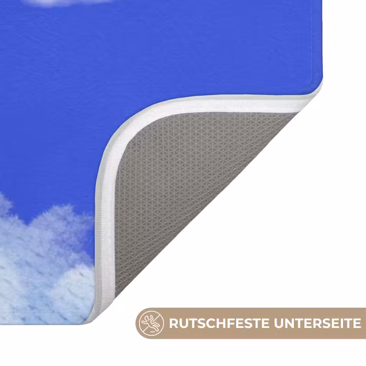 Sky is not the limit - Blauwe lucht - Wolken Badmat middel -USP_AntislipDE
