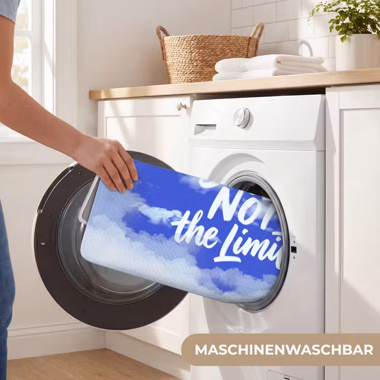 Sky is not the limit - Blauwe lucht - Wolken Badmat middel -USP_WasbaarDE