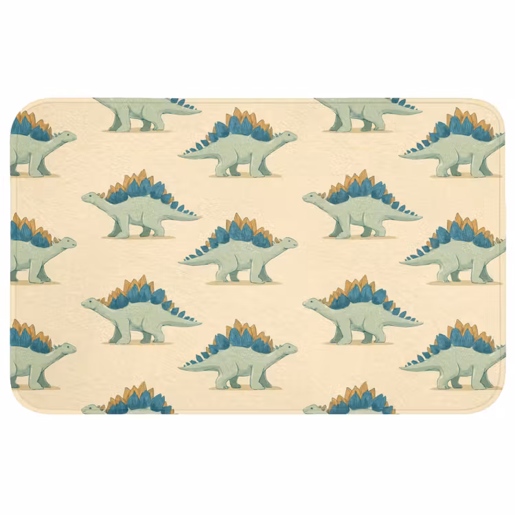 Dino - Patroon - Groen Badmat middel 997 -3d
