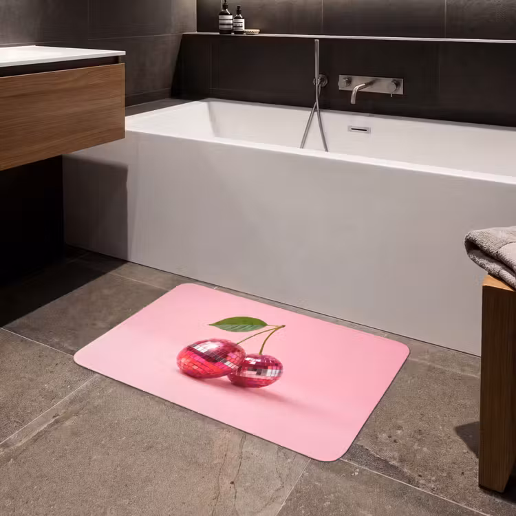 Disco - Kersen - Roze Badmat middel -sfeer3
