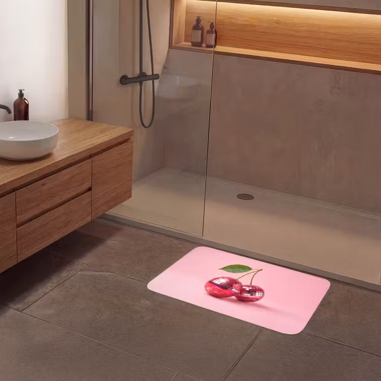 Disco - Kersen - Roze Badmat middel -sfeer2