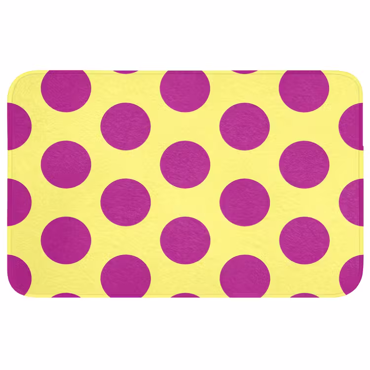 Dots - Klassiek - Geel Badmat middel 997 -3d