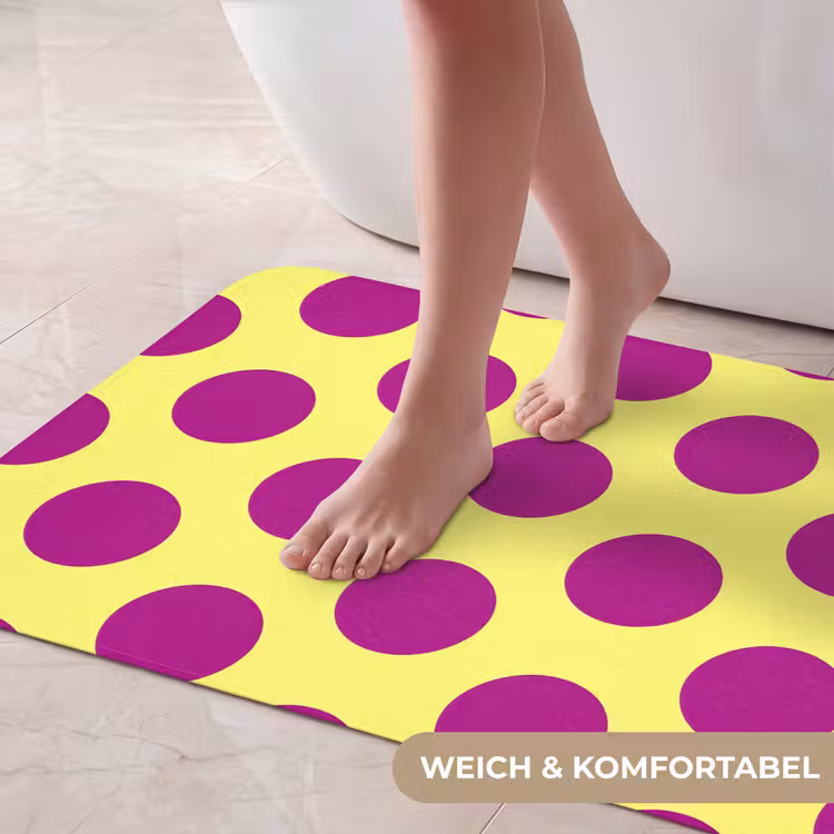 Dots - Klassiek - Geel Badmat middel 997 -USP_ZachtDE