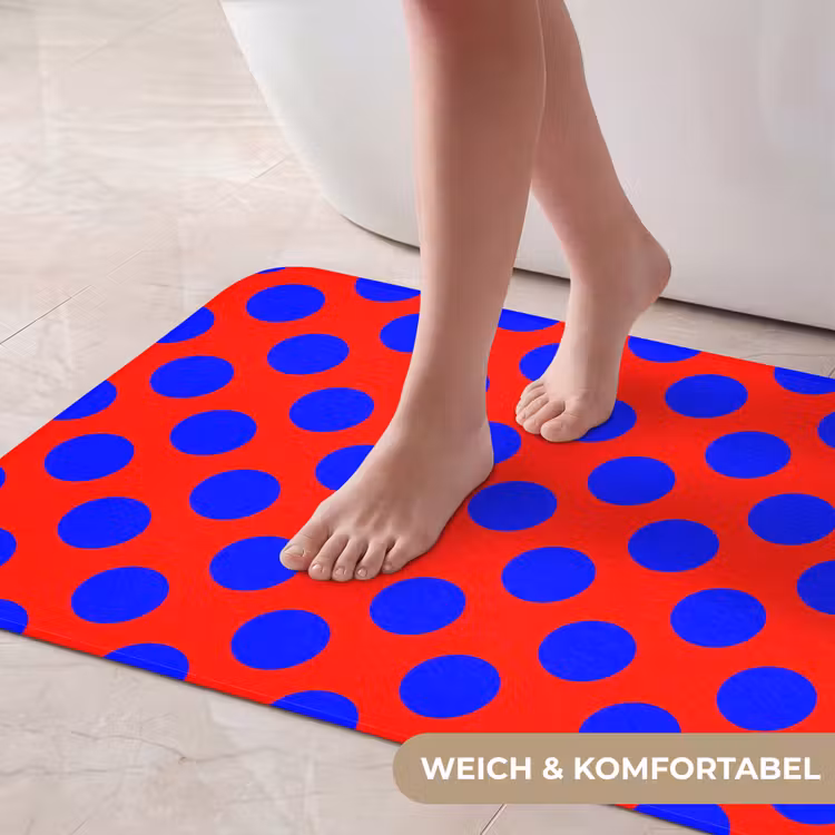 Dots - Klassiek - Rood Badmat middel 997 -USP_ZachtDE