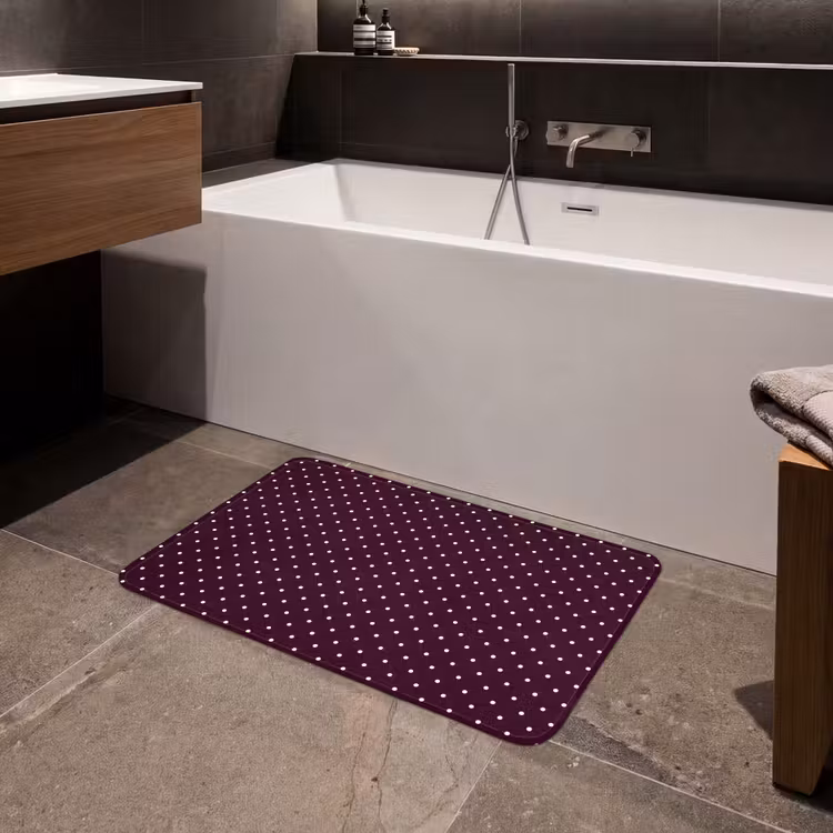 Stippen - Modern - Paars Badmat middel 997 -sfeer3