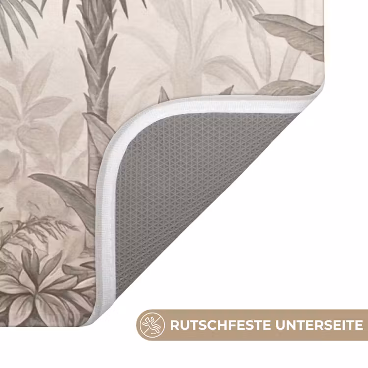 Jungle - Banenboom - Kolibrie - Beige Badmat middel -USP_AntislipDE
