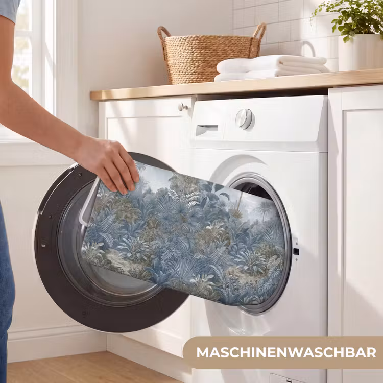 Jungle - Landschap - Blauw Badmat middel -USP_WasbaarDE
