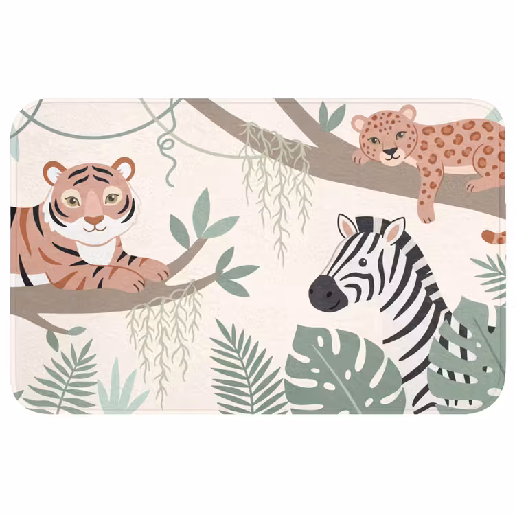 Jungle - Rustiek - Pastel Badmat middel -3d