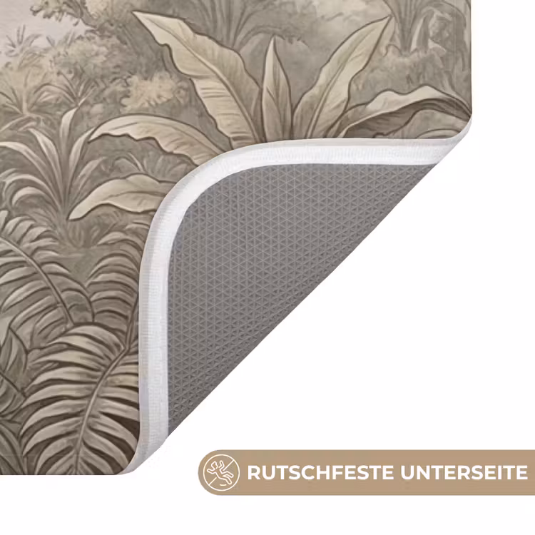 Jungle - Watervallen - Tropisch - Illustratie Badmat middel -USP_AntislipDE