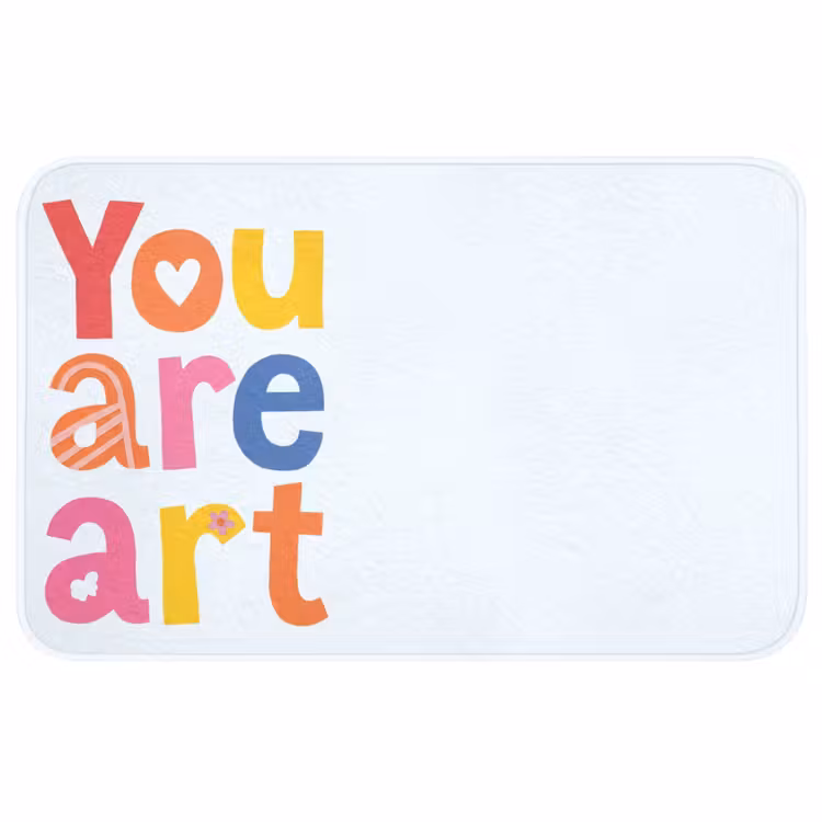 You are art - Kleurrijk - Grafisch Badmat middel -3d