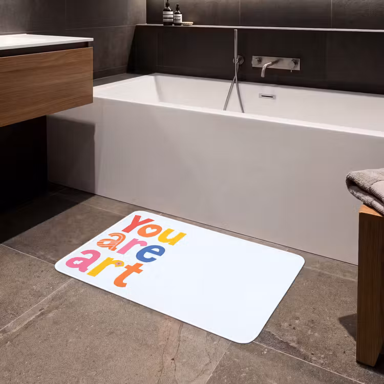 You are art - Kleurrijk - Grafisch Badmat middel -sfeer3