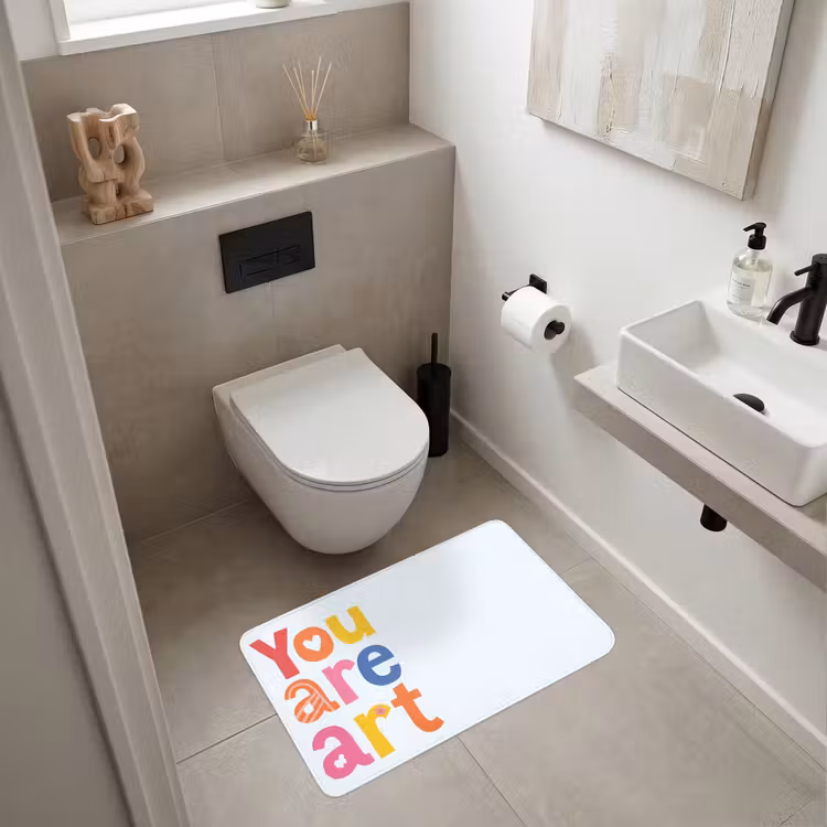 You are art - Kleurrijk - Grafisch Badmat middel -sfeer4