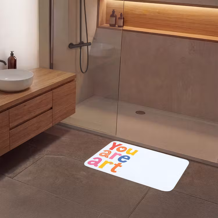 You are art - Kleurrijk - Grafisch Badmat middel -sfeer2