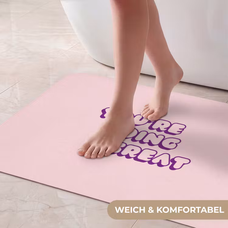 You're doing great - Roze - Bubble letters Badmat middel -USP_ZachtDE
