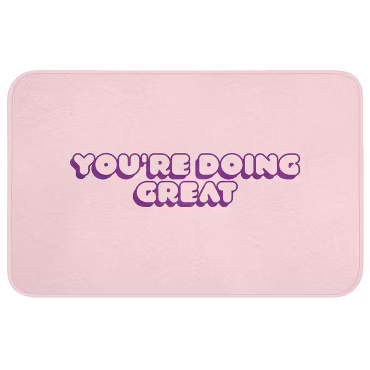 You're doing great - roze - 3D Badmat middel -3d