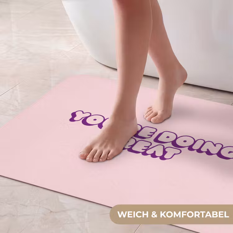 You're doing great - roze - 3D Badmat middel -USP_ZachtDE