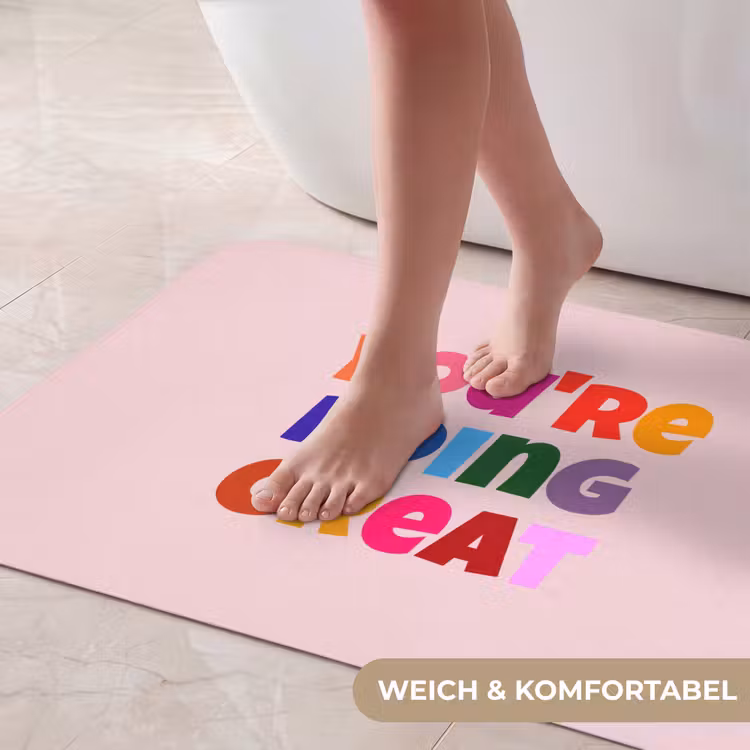 You're doing great - Roze - Kleurrijk Badmat middel -USP_ZachtDE