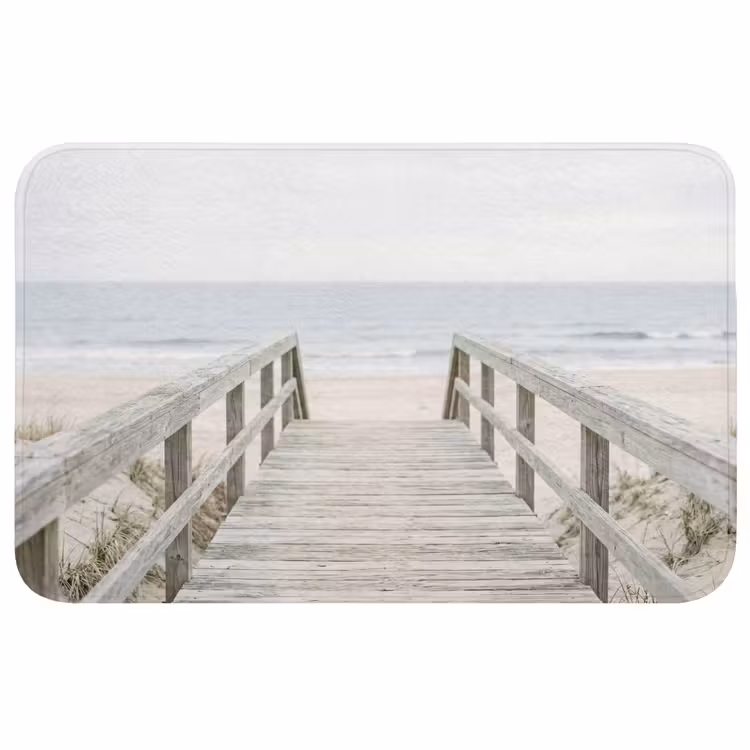 Duinen - Vlonder - Oceaan Badmat middel -3d