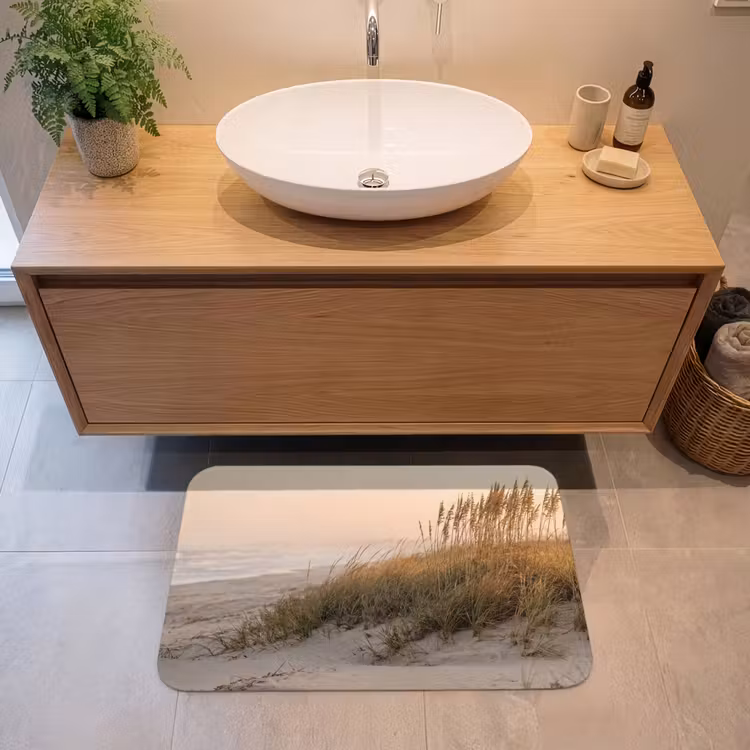 Duinlandschap - Zonsondergang - Strand Badmat middel -sfeer1