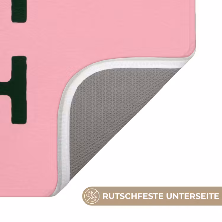 Donkergroen - Tekst - Schaduw - Grafisch Badmat middel -USP_AntislipDE