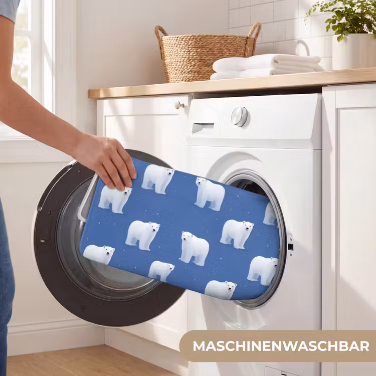 IJsbeer - Patroon - Blauw Badmat middel 997 -USP_WasbaarDE