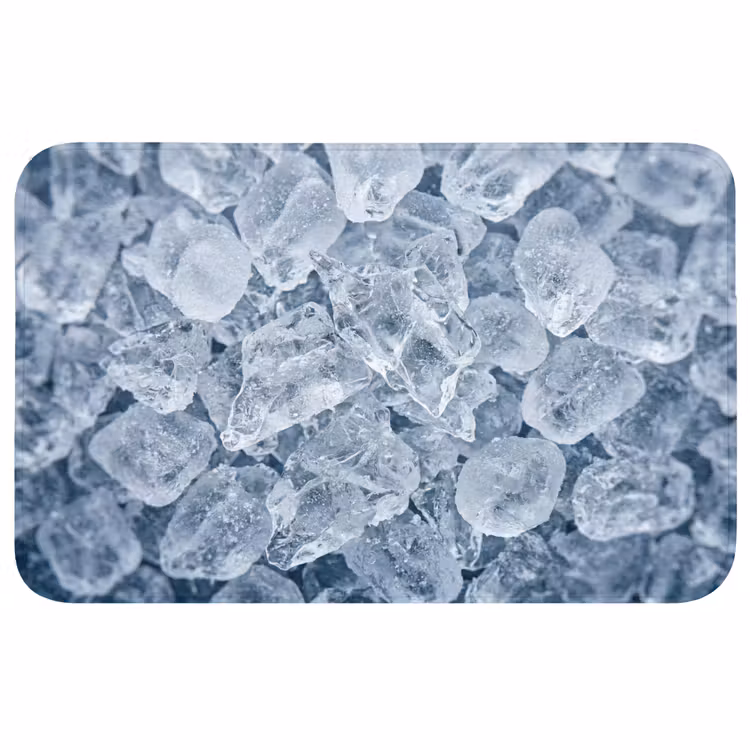 Ijsblokjes - Water - Blauw Badmat middel -3d