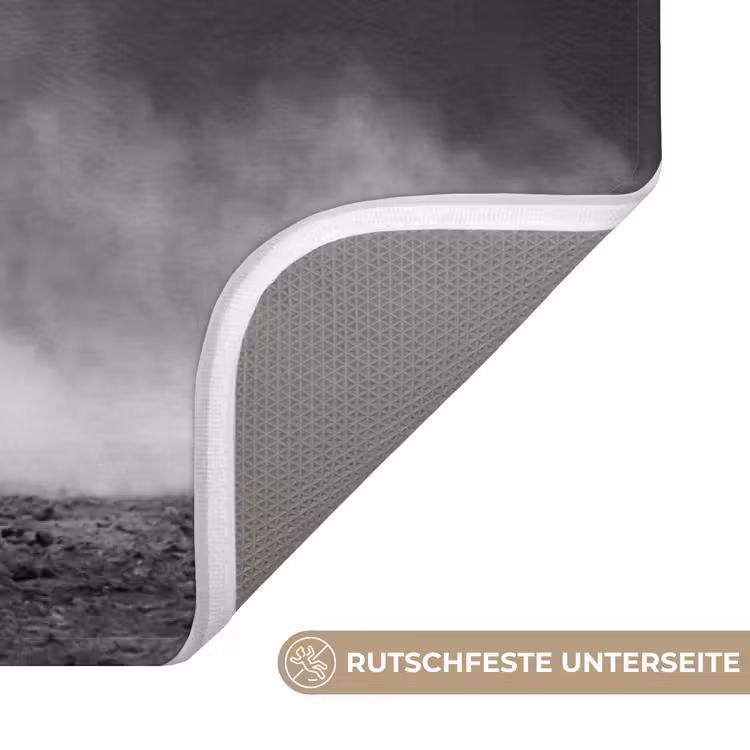 Olifant - Zwart - Wit - Rook Badmat middel -USP_AntislipDE