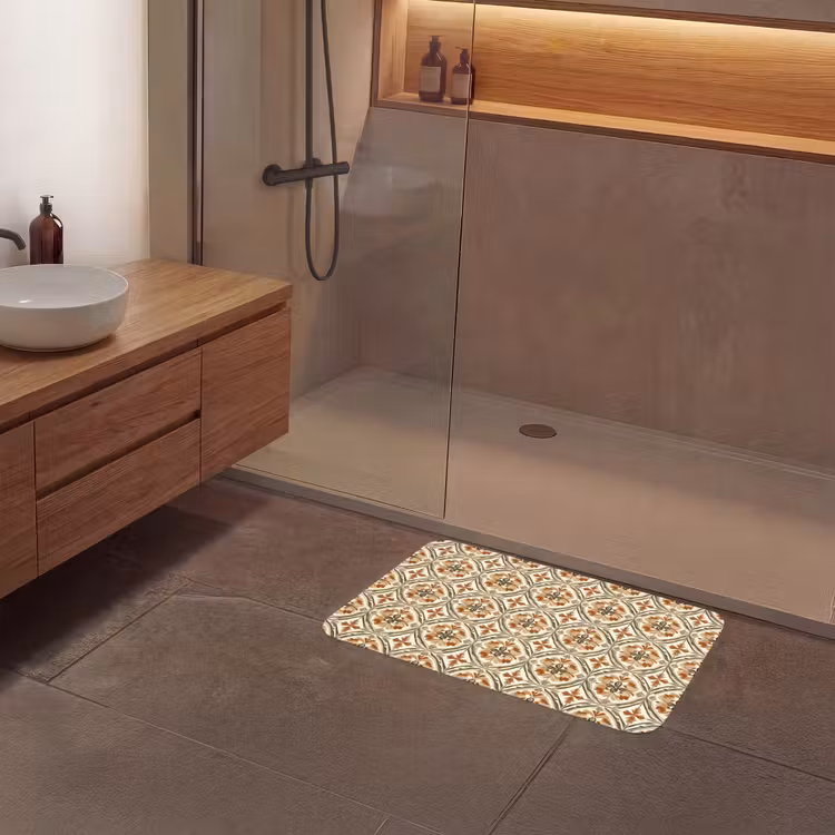 Elegant - Antiek - Kleurrijk Badmat middel 997 -sfeer2
