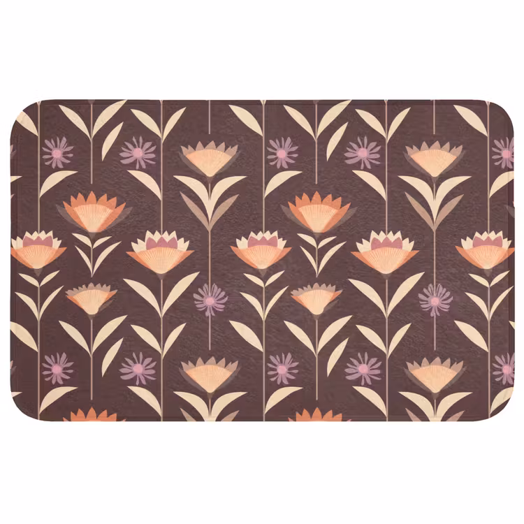 Elegant - Retro - Bruin Badmat middel 997 -3d
