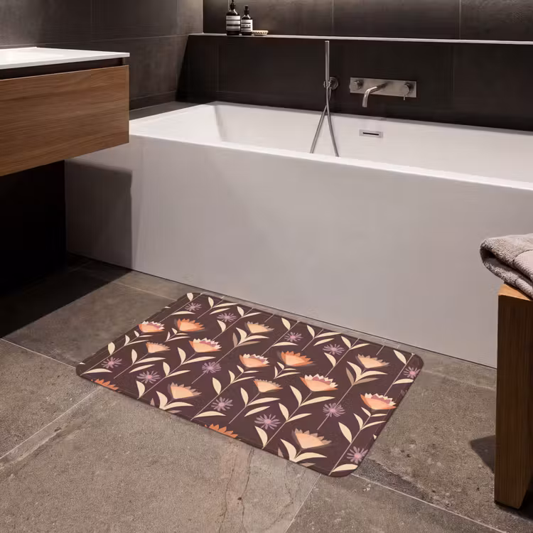 Elegant - Retro - Bruin Badmat middel 997 -sfeer3
