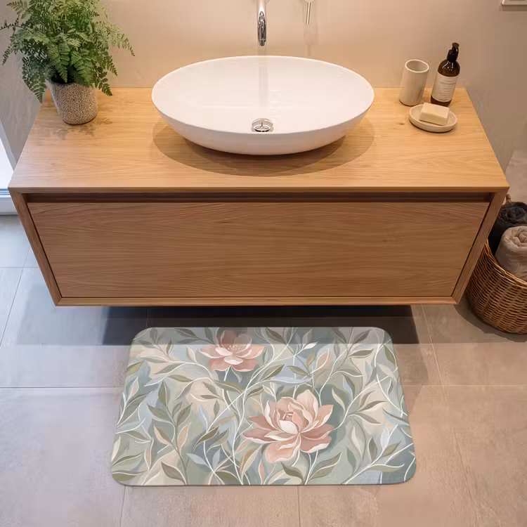 Elegant - Romantiek - Roze Badmat middel -sfeer1