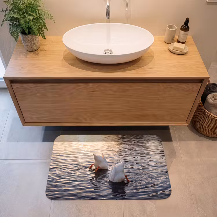 Eenden - Water - Natuur Badmat middel -sfeer1