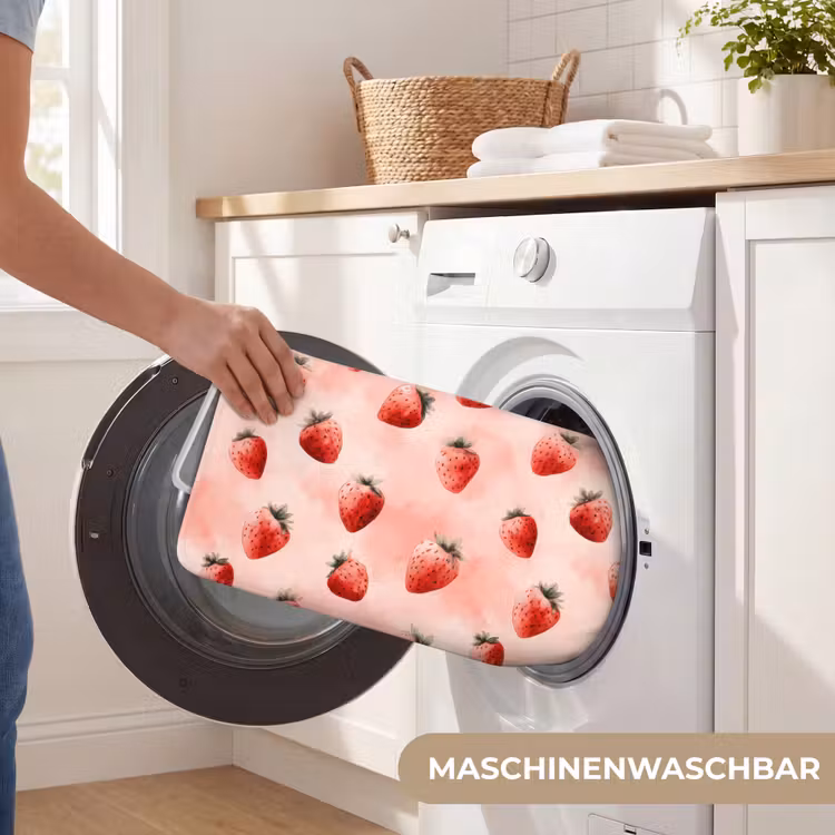 Aardbei - Patroon - Roze Badmat middel 997 -USP_WasbaarDE