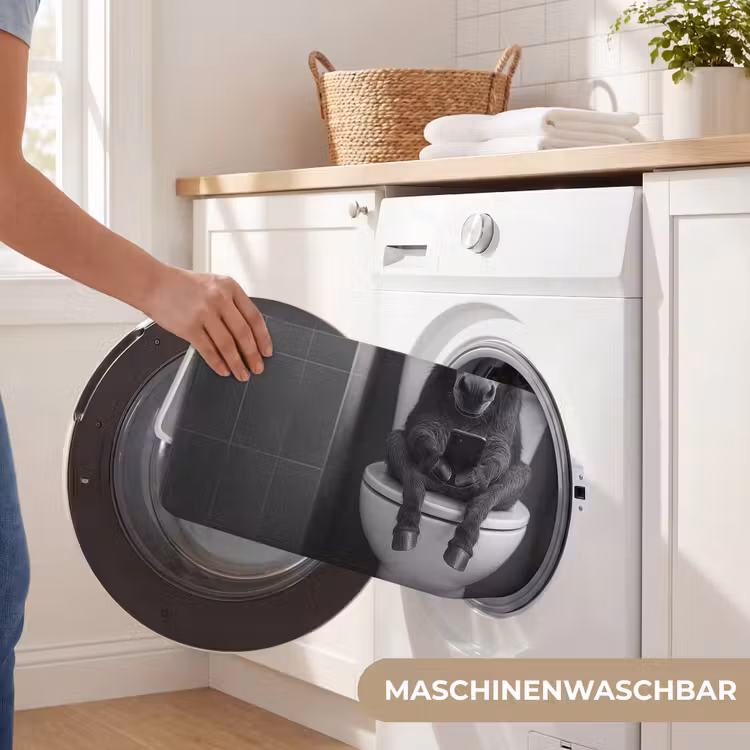 Ezel - Telefoon - Toilet - Zwart - Wit Badmat middel -USP_WasbaarDE