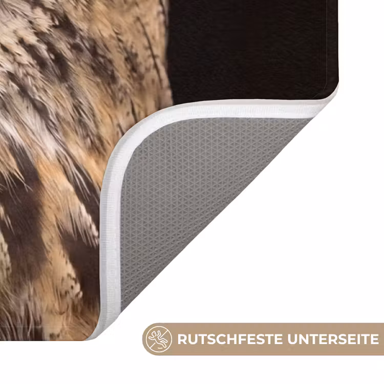 Oehoe - Uil - Portret - Bruin Badmat middel -USP_AntislipDE