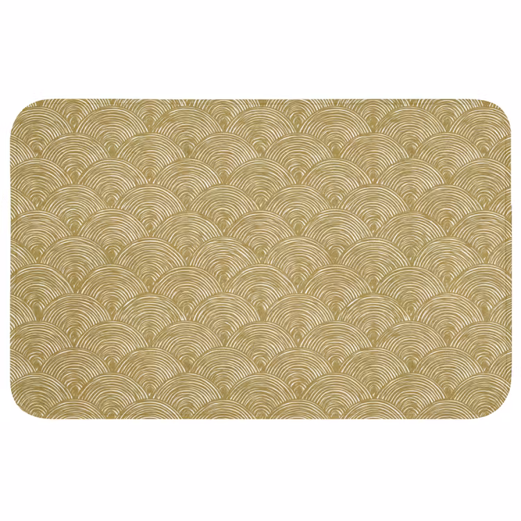 Waaier - Geometrisch - Groen Badmat middel 997 -3d