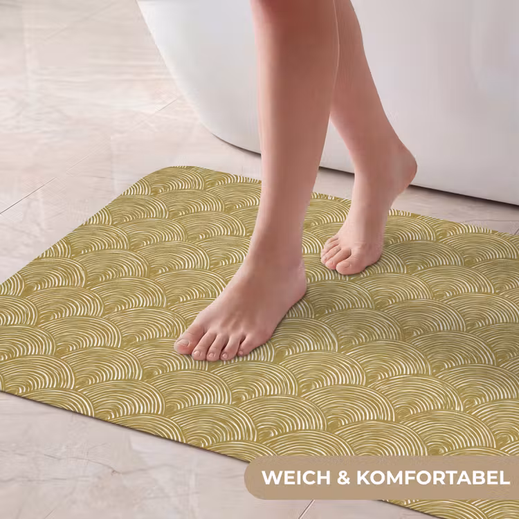 Waaier - Geometrisch - Groen Badmat middel 997 -USP_ZachtDE