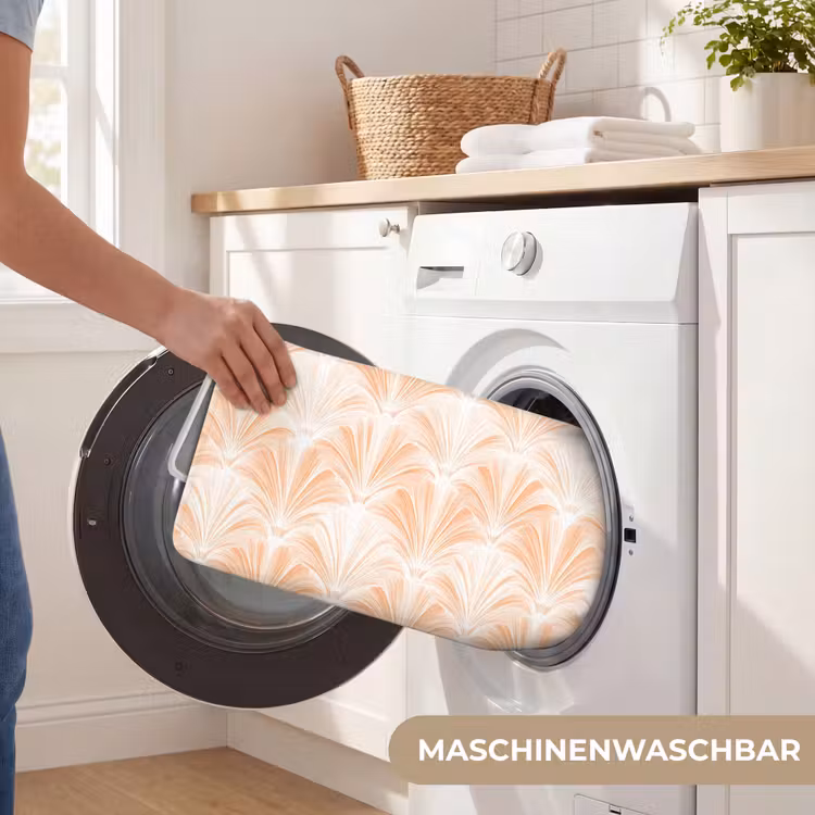 Waaier - Patroon - Perzik Badmat middel 997 -USP_WasbaarDE
