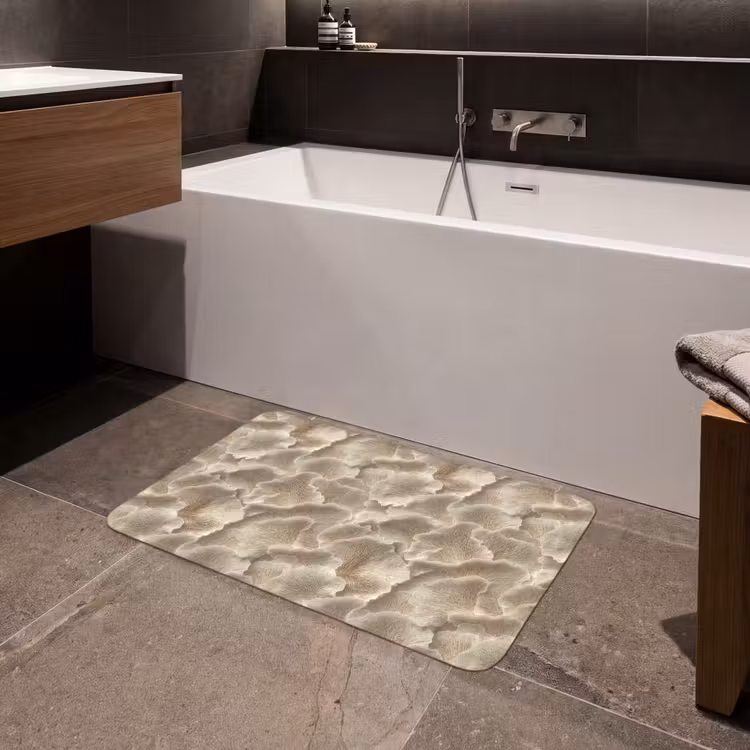 Waaierstructuren - Beige - Vezeltextuur Badmat middel 997 -sfeer3