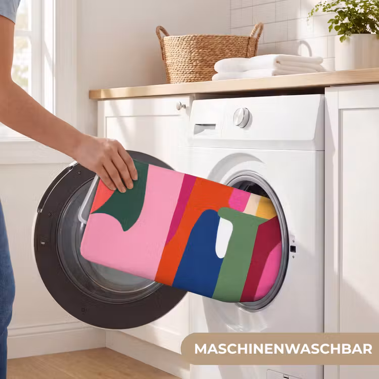 Kleurvakken - Recht - Rond - Abstract Badmat middel -USP_WasbaarDE
