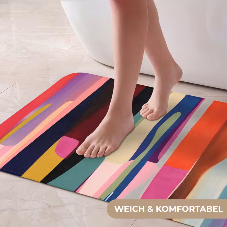 Kleurbanen - Verticaal - Kleurrijk Badmat middel -USP_ZachtDE