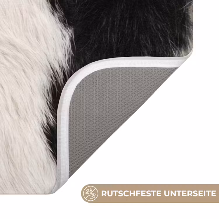 Bont - Textuur - Zwart - Wit Badmat middel -USP_AntislipDE