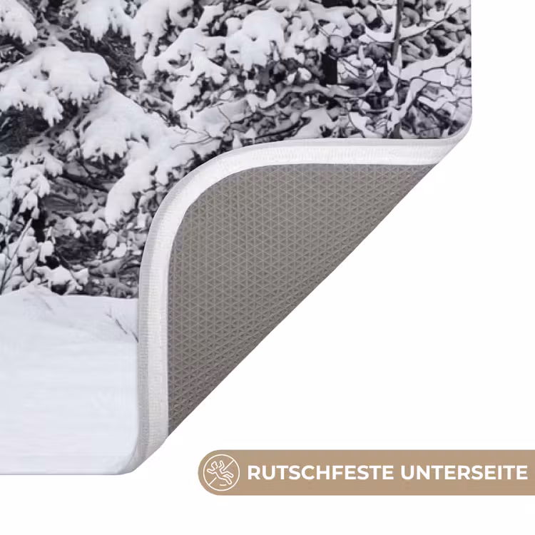 Fijnsparren - Sneeuw - Winter - Landschap - Stilte Badmat middel -USP_AntislipDE