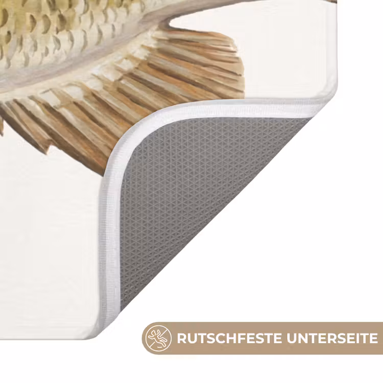 Vissen - Natuur - Vintage Badmat middel -USP_AntislipDE