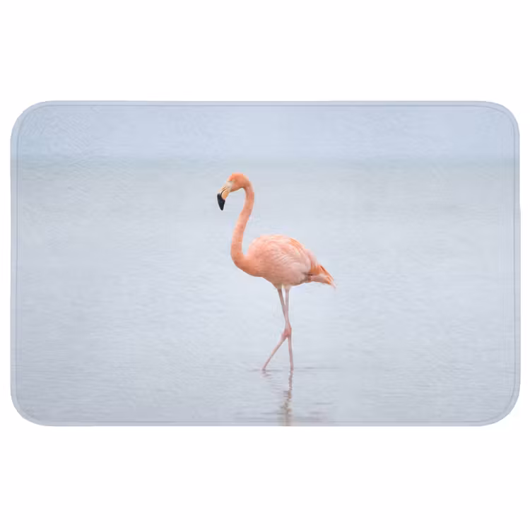 Flamingo - Zee - Roze Badmat middel -3d