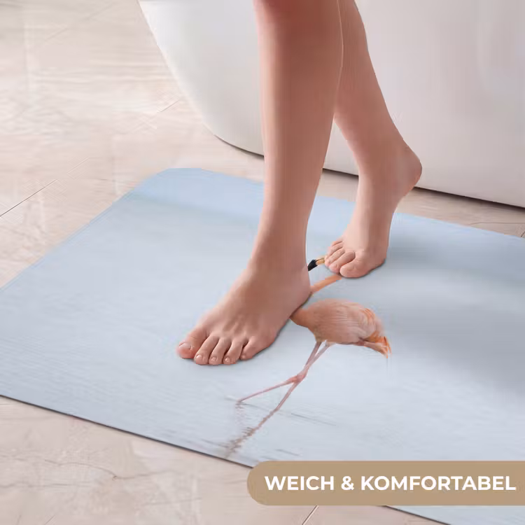 Flamingo - Zee - Roze Badmat middel -USP_ZachtDE
