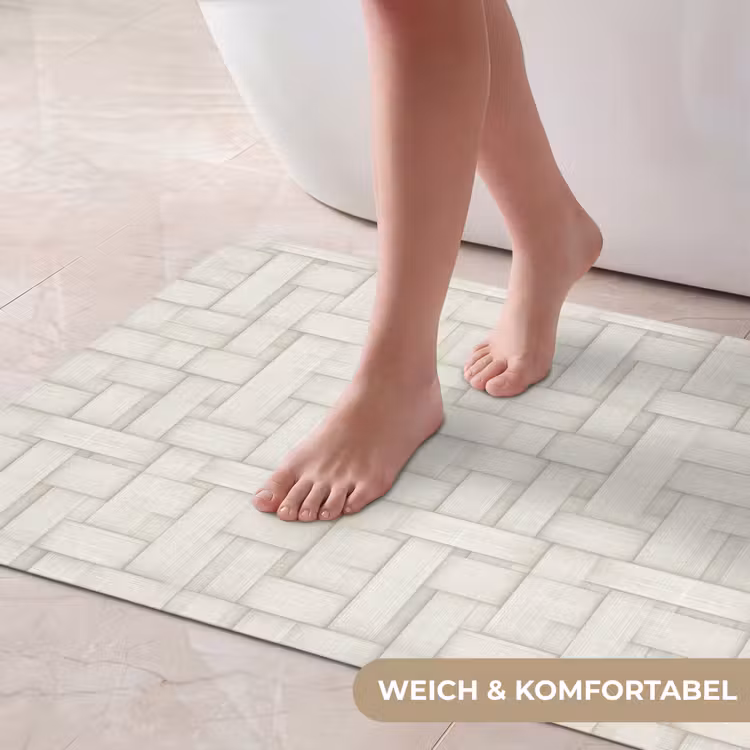 Vlechtwerk - Banen - Beige Badmat middel 997 -USP_ZachtDE