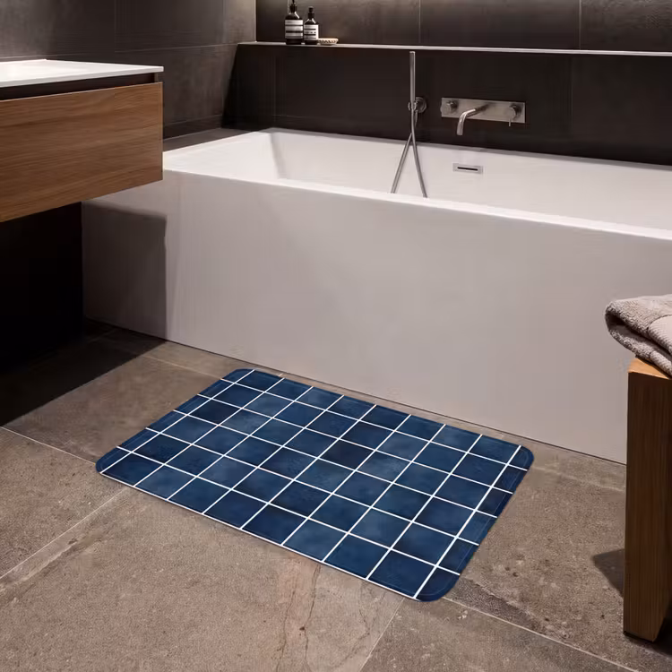 Tegel - Modern - Blauw Badmat middel 997 -sfeer3